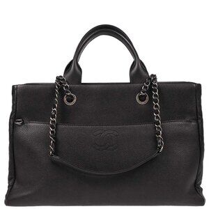 Chanel Black Calfskin 2way Handbag